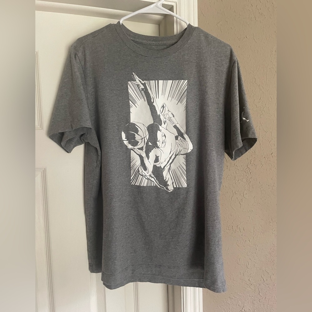 Jordan Brand Gray Short Sleeve Men's Tee with Graphic